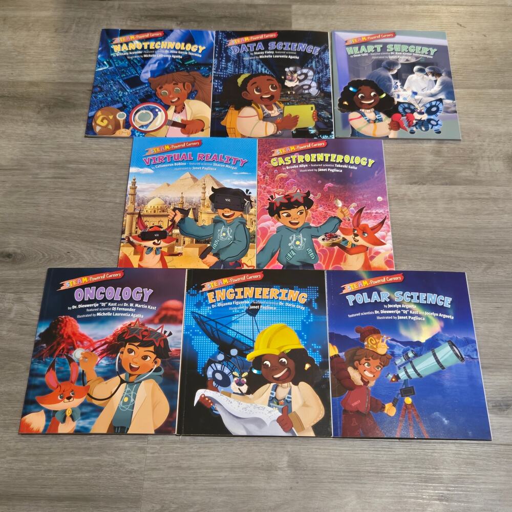 STEAM-Powered Careers Lot of 8 Books Room To Read Kid's Science Books